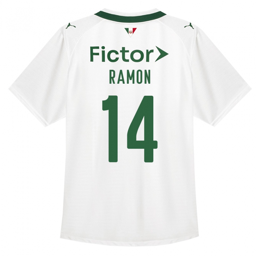ילדים Luccas Ramon #14 ירוק לבן הרחק ג'רזי 2026/27 חולצה קצרה