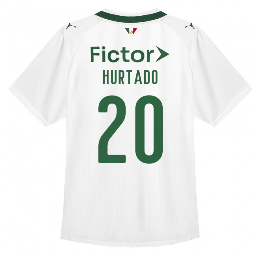 ילדים Flavio Hurtado #20 ירוק לבן הרחק ג'רזי 2026/27 חולצה קצרה