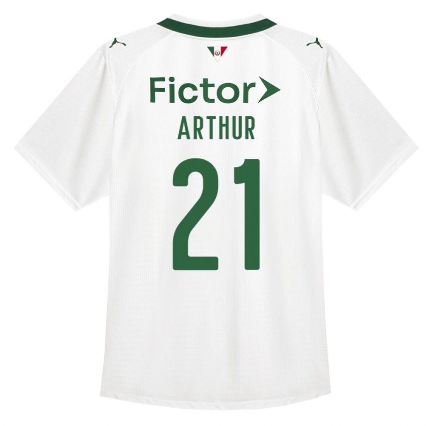 ילדים Luis Arthur #21 ירוק לבן הרחק ג'רזי 2026/27 חולצה קצרה
