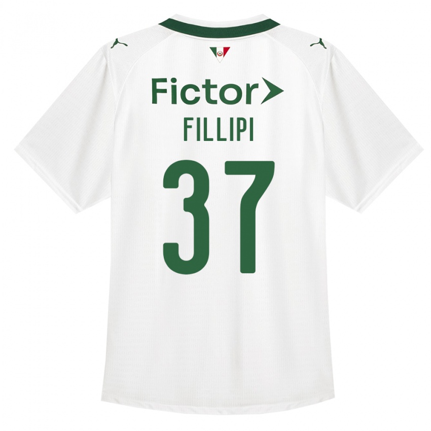 ילדים Riquelme Fillipi #37 ירוק לבן הרחק ג'רזי 2026/27 חולצה קצרה