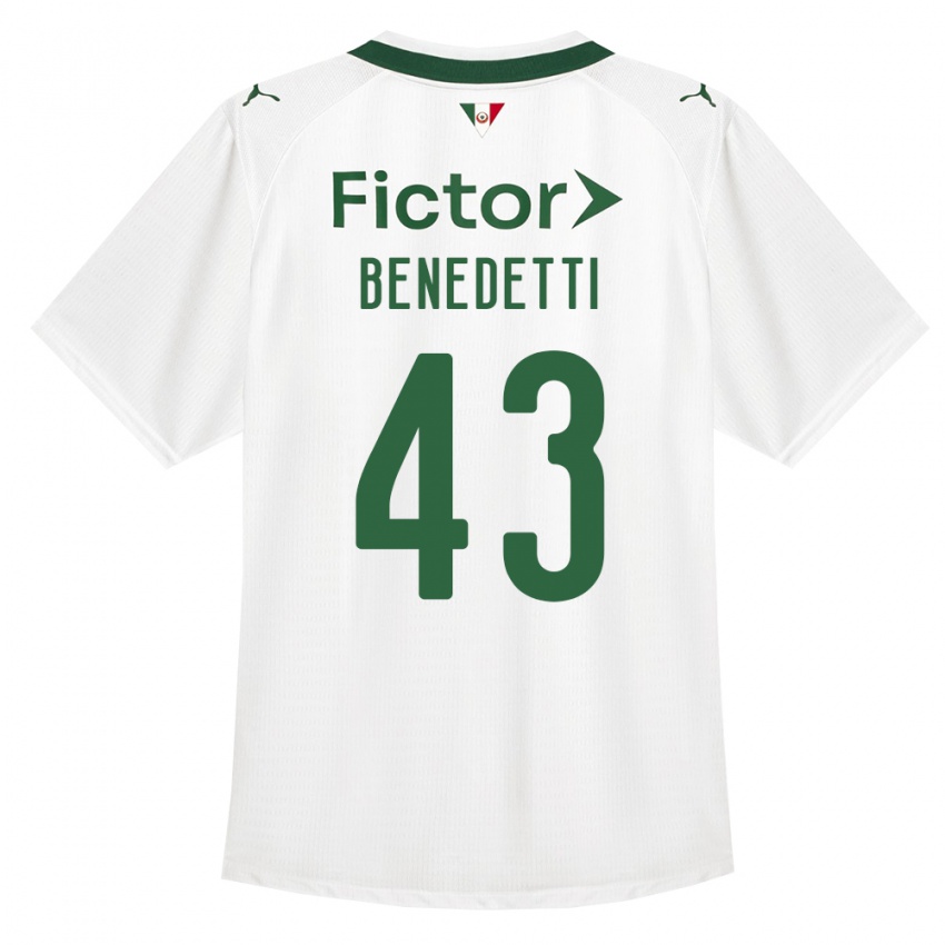ילדים Luis Benedetti #43 ירוק לבן הרחק ג'רזי 2026/27 חולצה קצרה