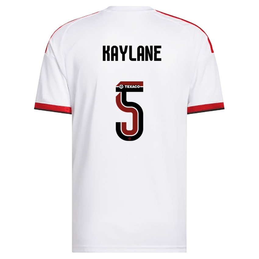 ילדים Kaylane #5 לבן אדום שחור הרחק ג'רזי 2026/27 חולצה קצרה