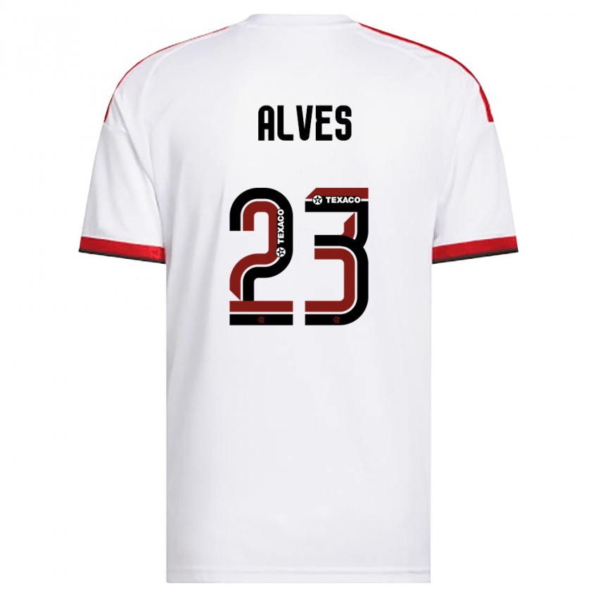 ילדים Karol Alves #23 לבן אדום שחור הרחק ג'רזי 2026/27 חולצה קצרה