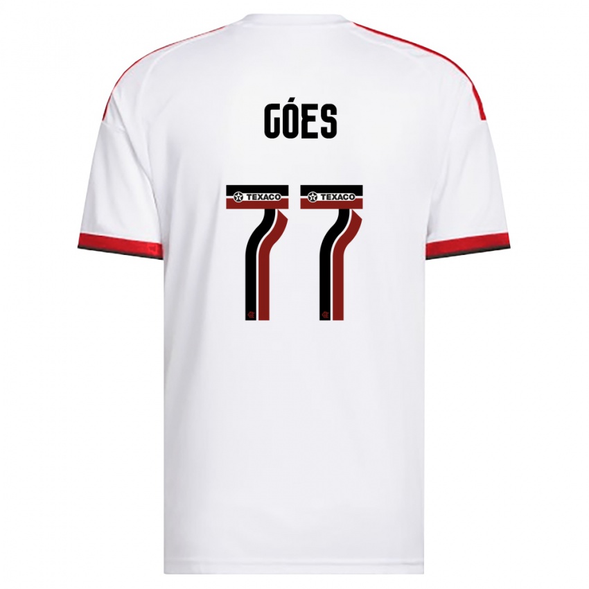 ילדים Johnny Góes #77 לבן אדום שחור הרחק ג'רזי 2026/27 חולצה קצרה