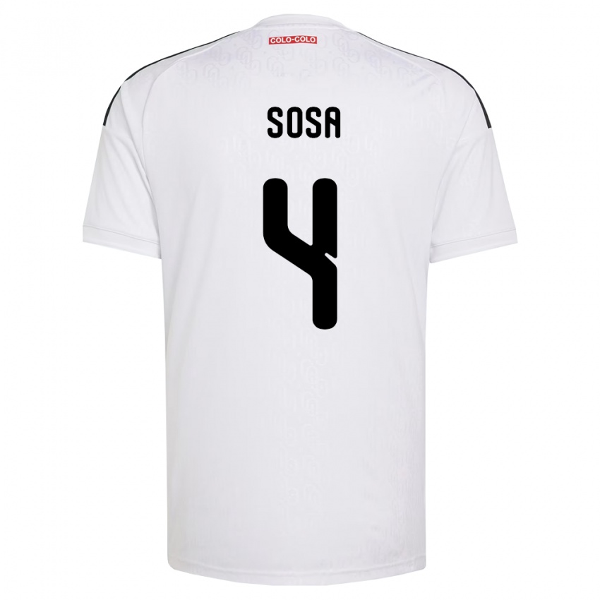 גברים Joaquín Sosa #4 לבן שחור ג'רזי ביתית 2026/27 חולצה קצרה