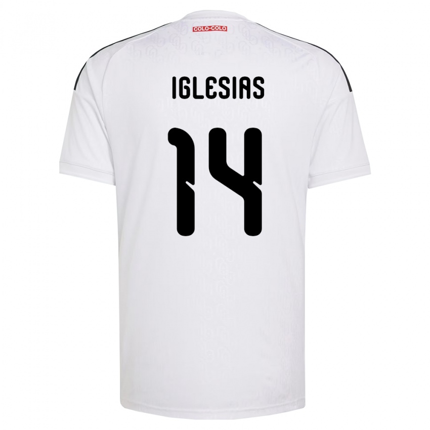 גברים Luciano Iglesias #14 לבן שחור ג'רזי ביתית 2026/27 חולצה קצרה