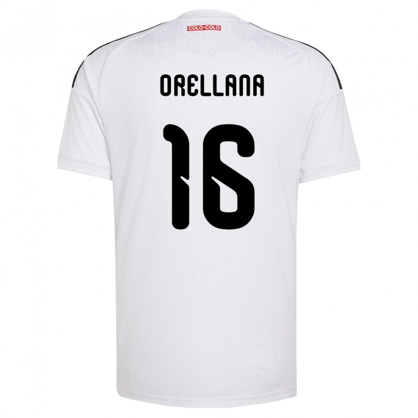גברים Matias Orellana #16 לבן שחור ג'רזי ביתית 2026/27 חולצה קצרה