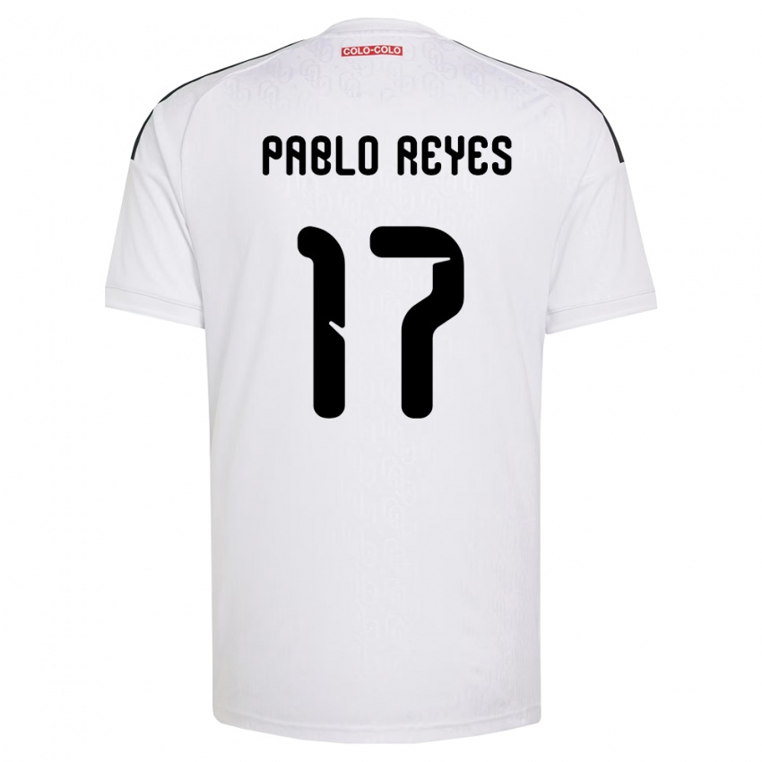 גברים Juan Pablo Reyes #17 לבן שחור ג'רזי ביתית 2026/27 חולצה קצרה