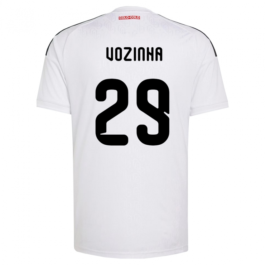 גברים Vozinha #29 לבן שחור ג'רזי ביתית 2026/27 חולצה קצרה