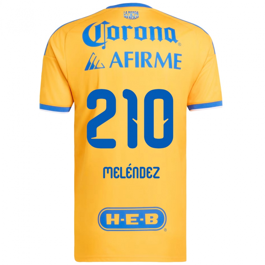 גברים Marcelo Meléndez #210 צהוב כחול ג'רזי ביתית 2026/27 חולצה קצרה
