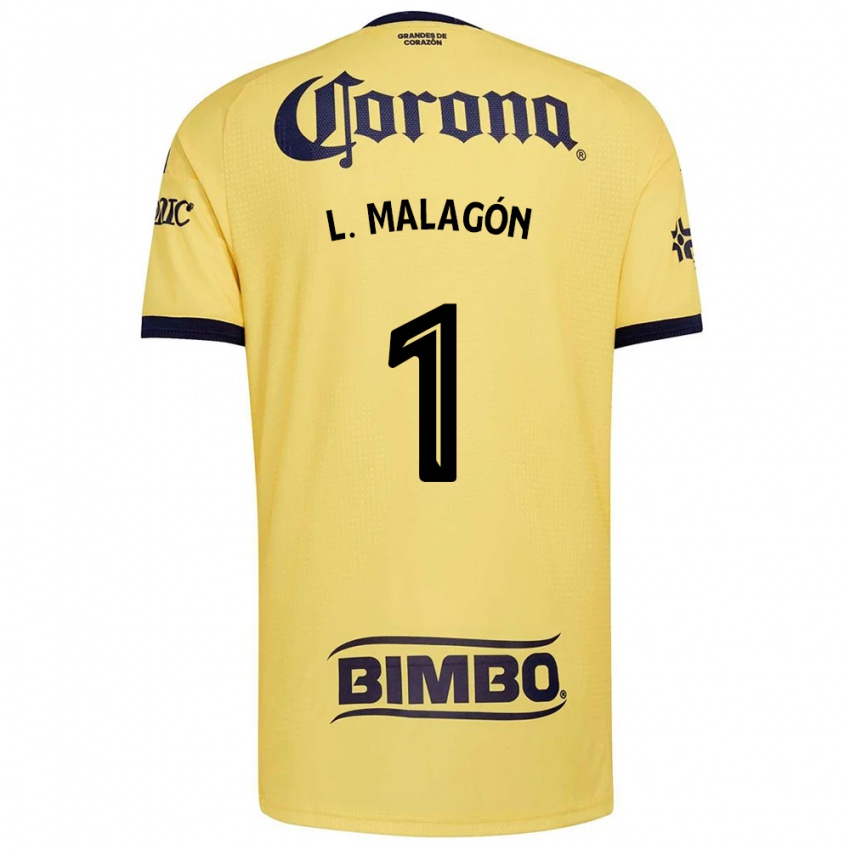 גברים לואיס מלאגון #1 צהוב אדום שחור ג'רזי ביתית 2026/27 חולצה קצרה