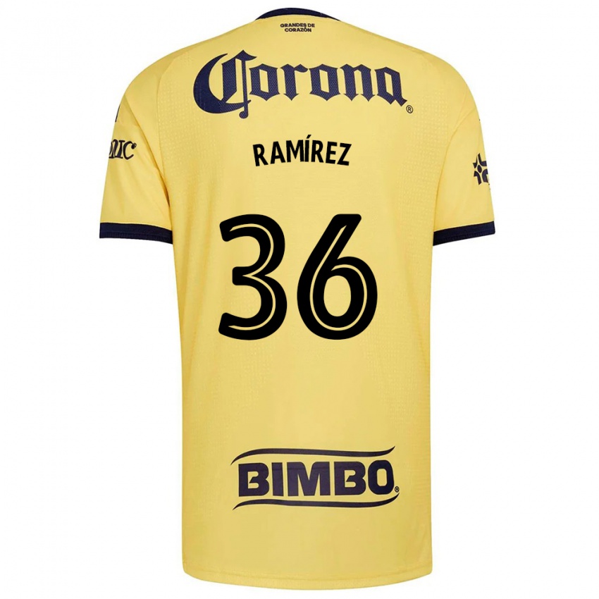 גברים Miguel Ramírez #36 צהוב אדום שחור ג'רזי ביתית 2026/27 חולצה קצרה