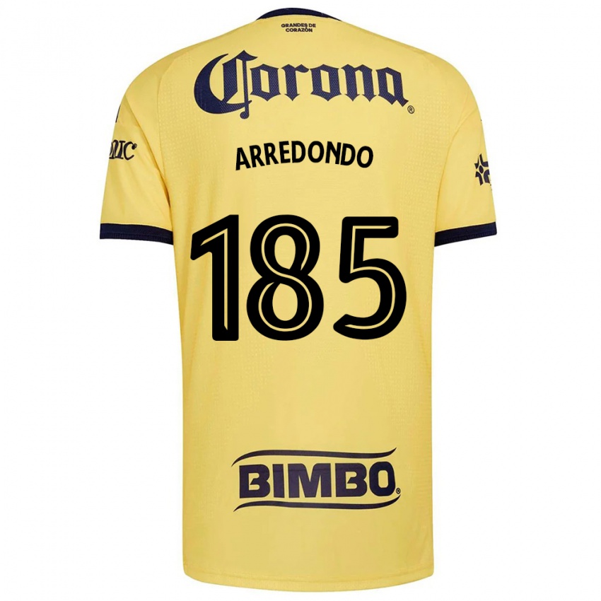 גברים Aarón Arredondo #185 צהוב אדום שחור ג'רזי ביתית 2026/27 חולצה קצרה