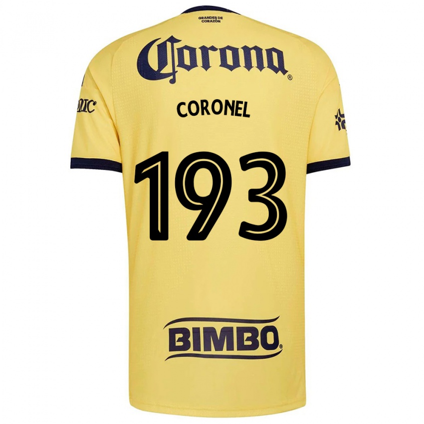 גברים Ángel Coronel #193 צהוב אדום שחור ג'רזי ביתית 2026/27 חולצה קצרה