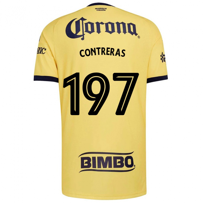 גברים Ángel Contreras #197 צהוב אדום שחור ג'רזי ביתית 2026/27 חולצה קצרה