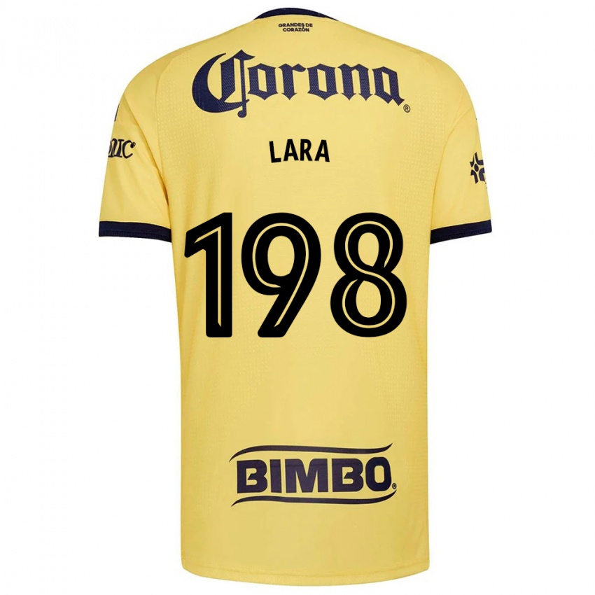 גברים Guadalupe Lara #198 צהוב אדום שחור ג'רזי ביתית 2026/27 חולצה קצרה