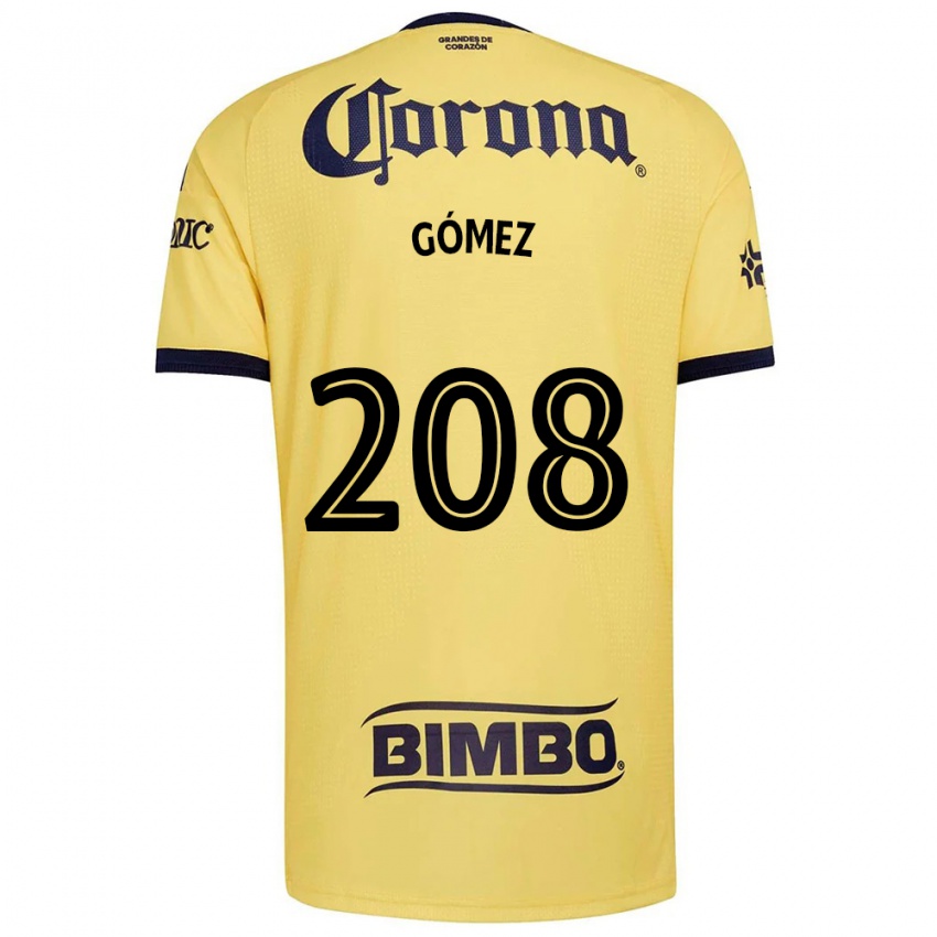 גברים José Gómez #208 צהוב אדום שחור ג'רזי ביתית 2026/27 חולצה קצרה