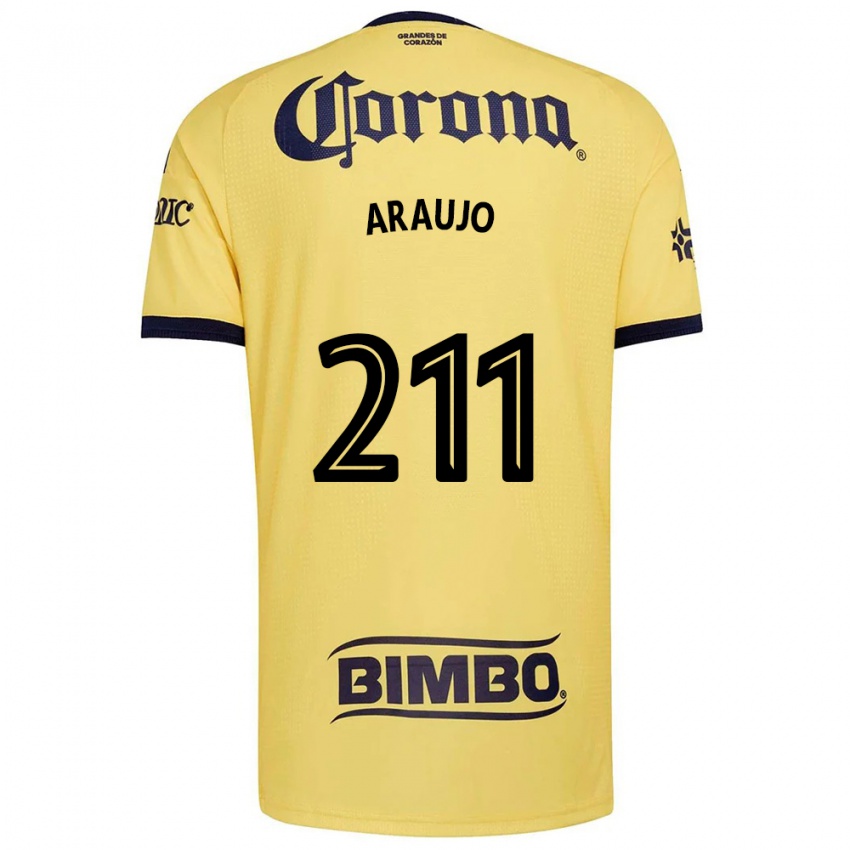 גברים Andrés Araujo #211 צהוב אדום שחור ג'רזי ביתית 2026/27 חולצה קצרה