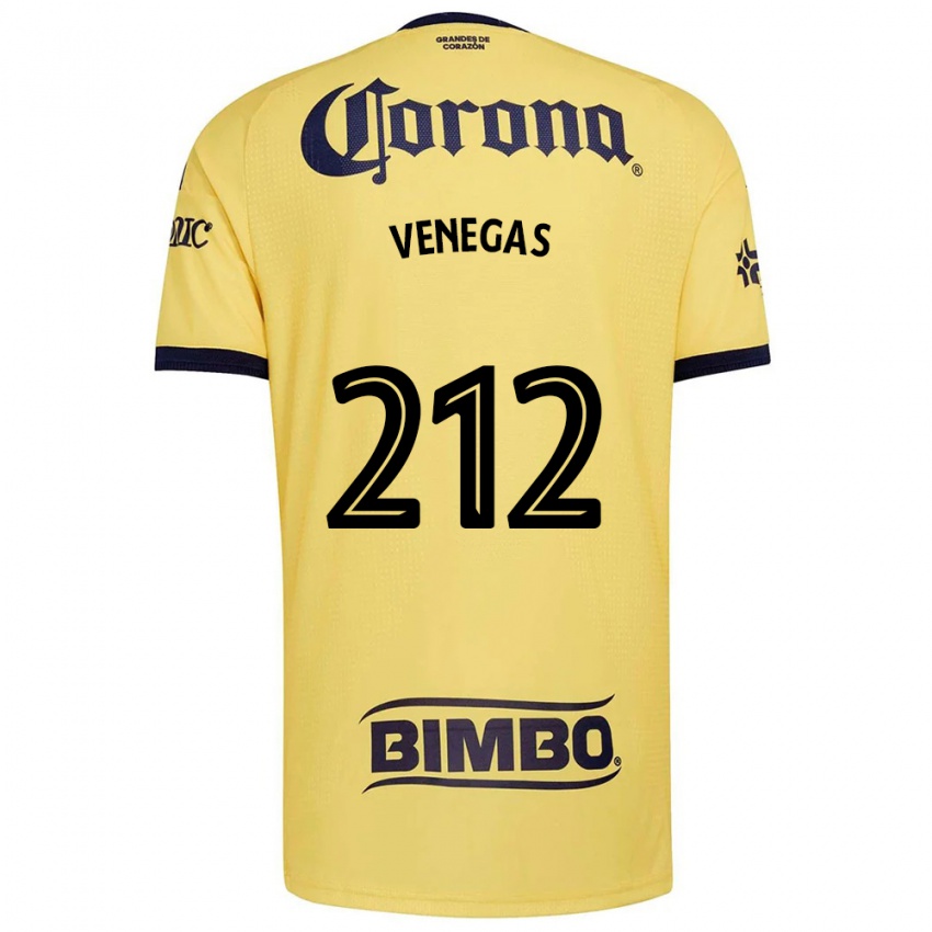גברים Sebastián Venegas #212 צהוב אדום שחור ג'רזי ביתית 2026/27 חולצה קצרה
