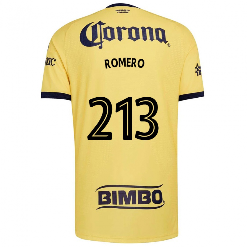גברים Axel Romero #213 צהוב אדום שחור ג'רזי ביתית 2026/27 חולצה קצרה