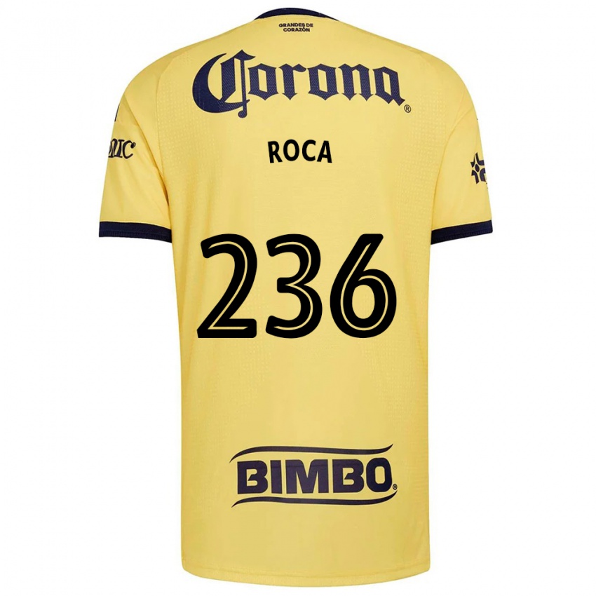 גברים Juan Roca #236 צהוב אדום שחור ג'רזי ביתית 2026/27 חולצה קצרה