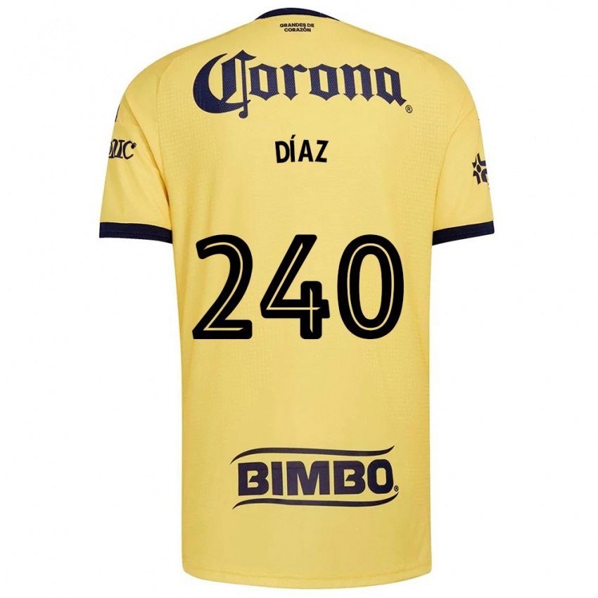 גברים Julio Díaz #240 צהוב אדום שחור ג'רזי ביתית 2026/27 חולצה קצרה