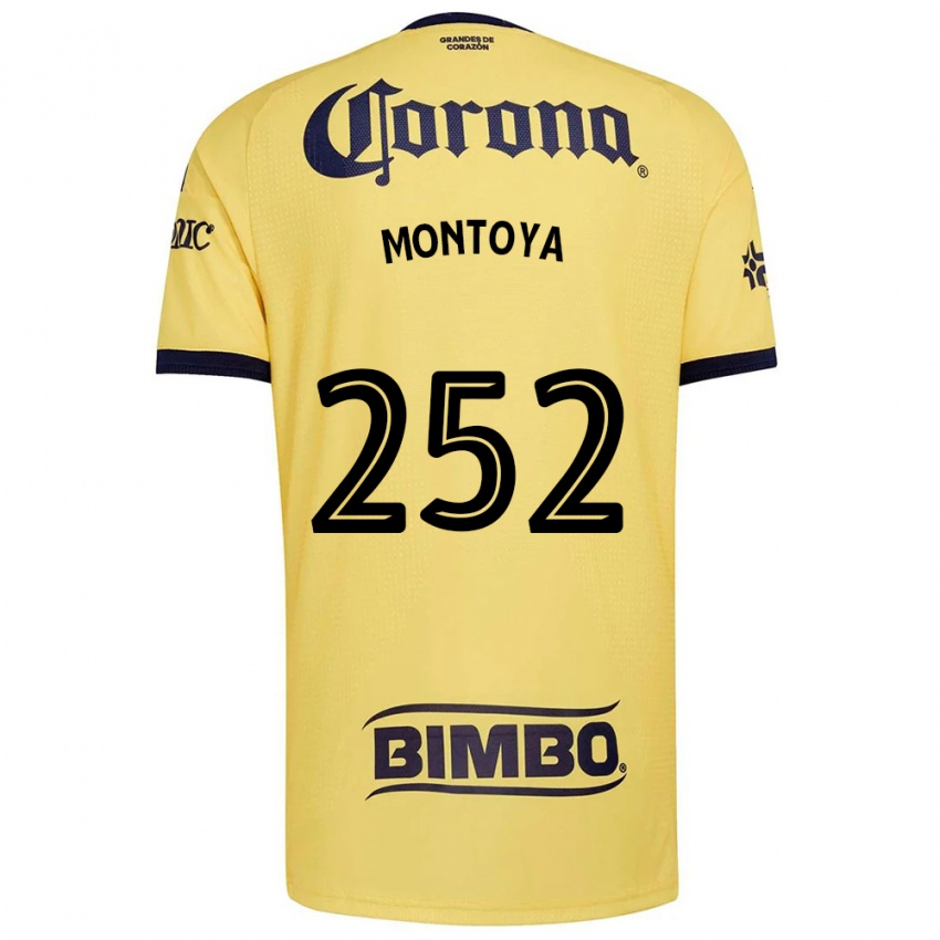 גברים Diego Montoya #252 צהוב אדום שחור ג'רזי ביתית 2026/27 חולצה קצרה