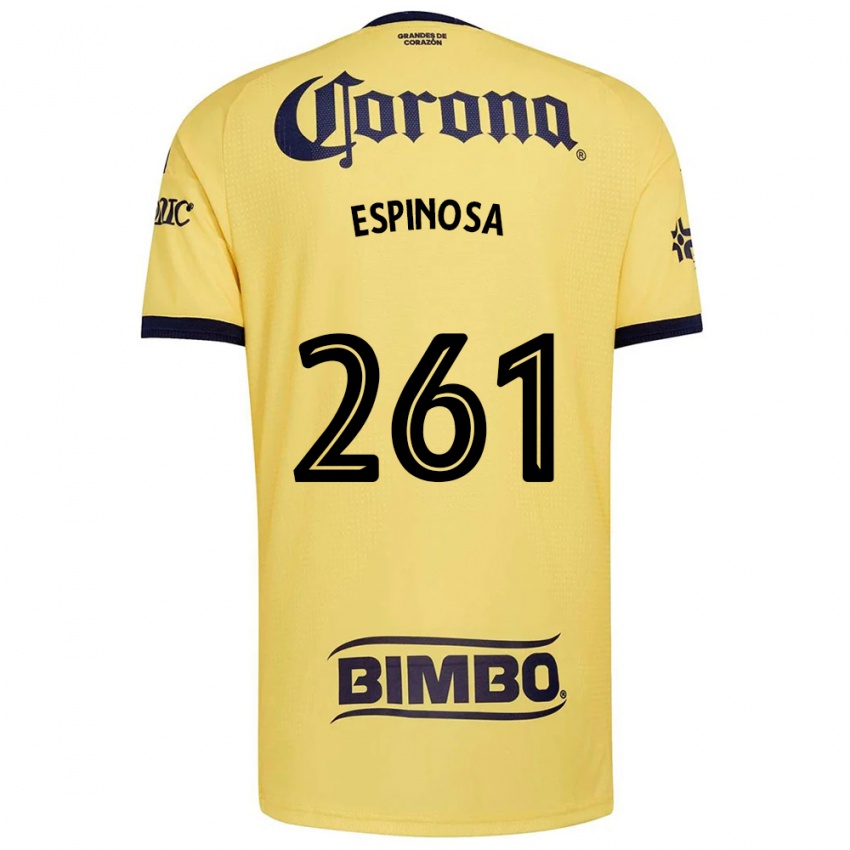 גברים Diego Espinosa #261 צהוב אדום שחור ג'רזי ביתית 2026/27 חולצה קצרה