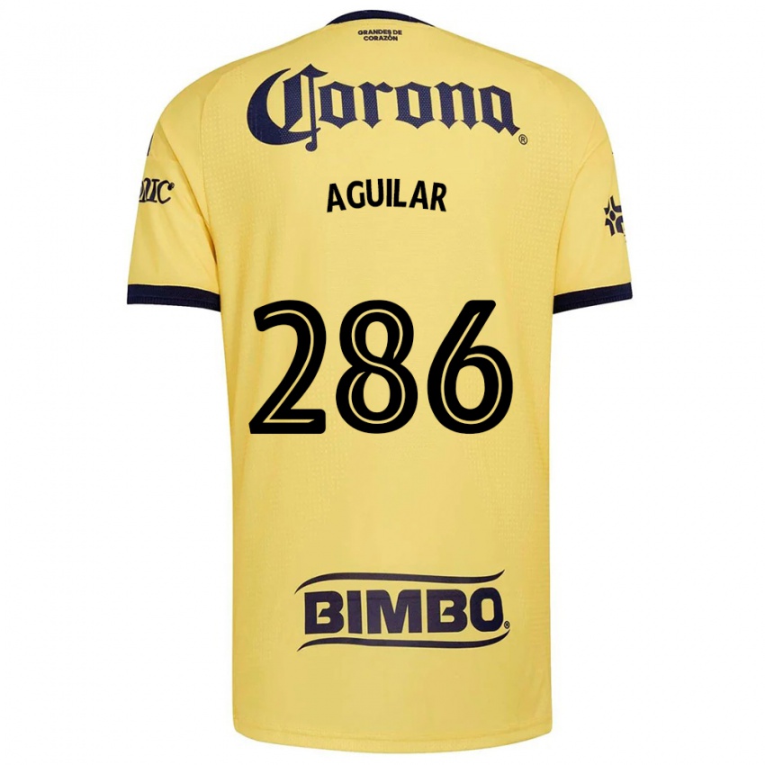 גברים Nicolás Aguilar #286 צהוב אדום שחור ג'רזי ביתית 2026/27 חולצה קצרה