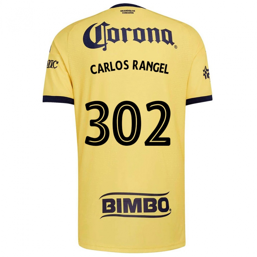 גברים Juan Carlos Rangel #302 צהוב אדום שחור ג'רזי ביתית 2026/27 חולצה קצרה