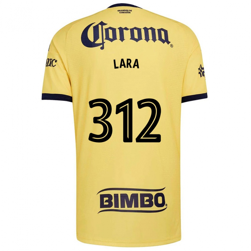 גברים Diego Lara #312 צהוב אדום שחור ג'רזי ביתית 2026/27 חולצה קצרה