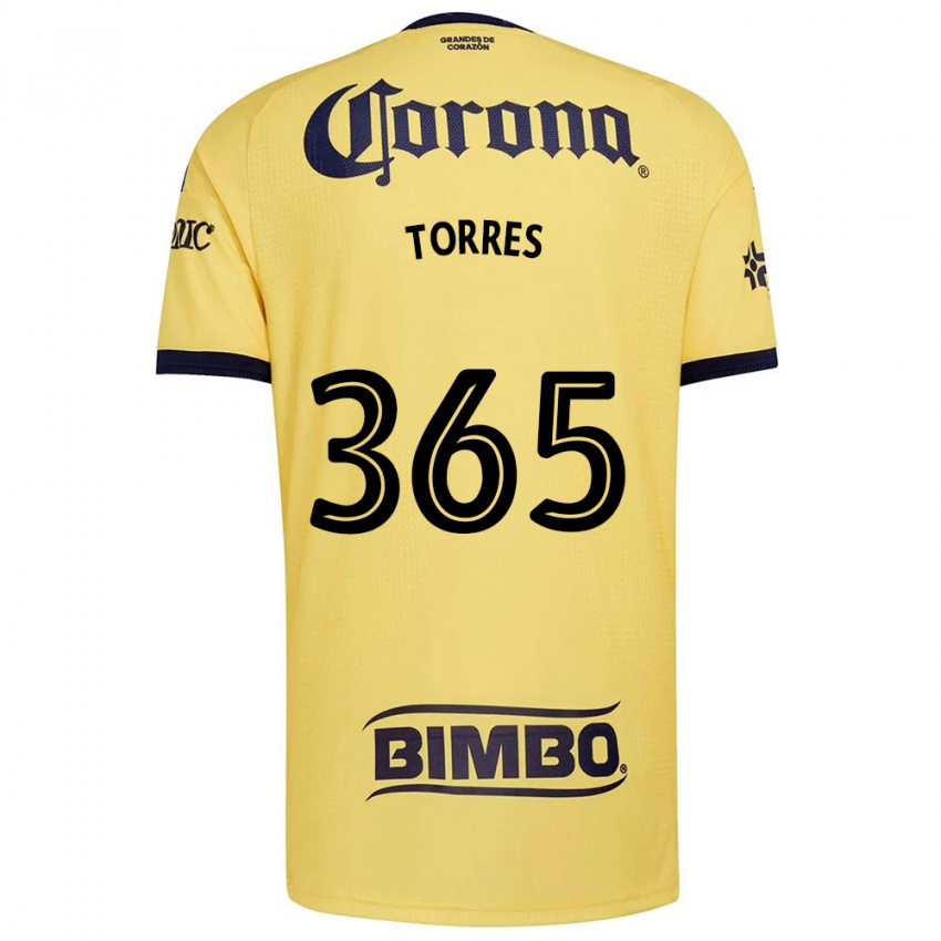 גברים Uriel Torres #365 צהוב אדום שחור ג'רזי ביתית 2026/27 חולצה קצרה