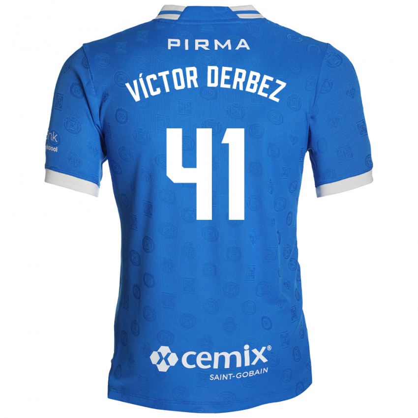 גברים Louis Víctor Derbez #41 כחול לבן אדום ג'רזי ביתית 2026/27 חולצה קצרה