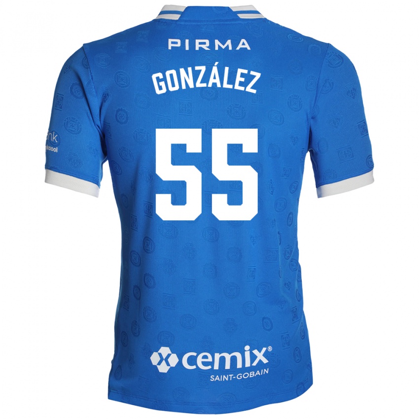 גברים Rogelio González #55 כחול לבן אדום ג'רזי ביתית 2026/27 חולצה קצרה