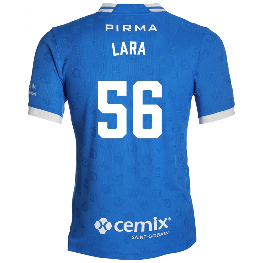 גברים Jesús Lara #56 כחול לבן אדום ג'רזי ביתית 2026/27 חולצה קצרה
