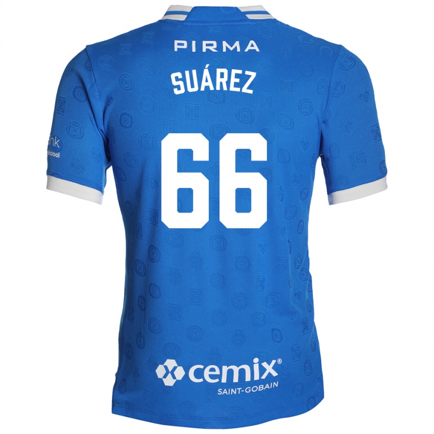 גברים Javier Suárez #66 כחול לבן אדום ג'רזי ביתית 2026/27 חולצה קצרה