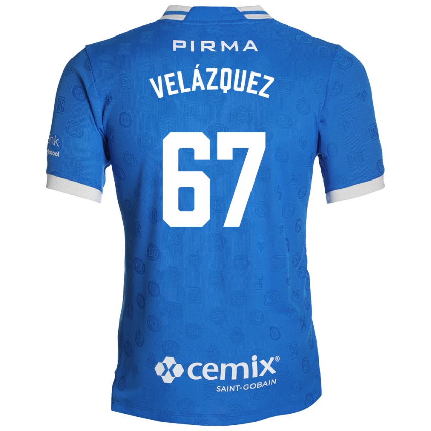 גברים Karol Velázquez #67 כחול לבן אדום ג'רזי ביתית 2026/27 חולצה קצרה