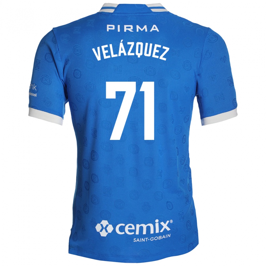 גברים Víctor Velázquez #71 כחול לבן אדום ג'רזי ביתית 2026/27 חולצה קצרה