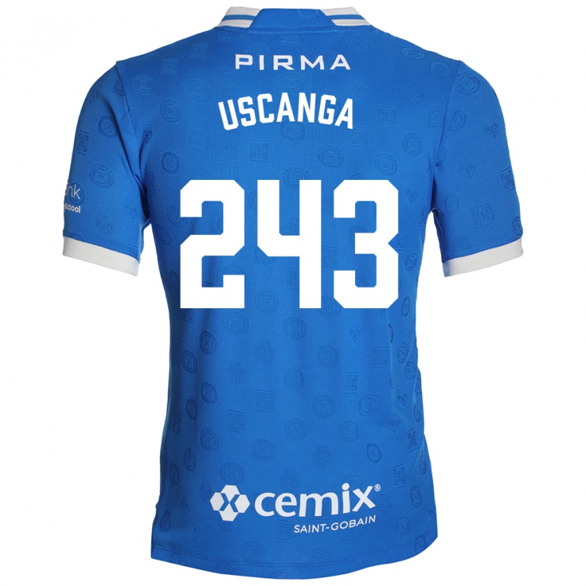 גברים Rubén Uscanga #243 כחול לבן אדום ג'רזי ביתית 2026/27 חולצה קצרה