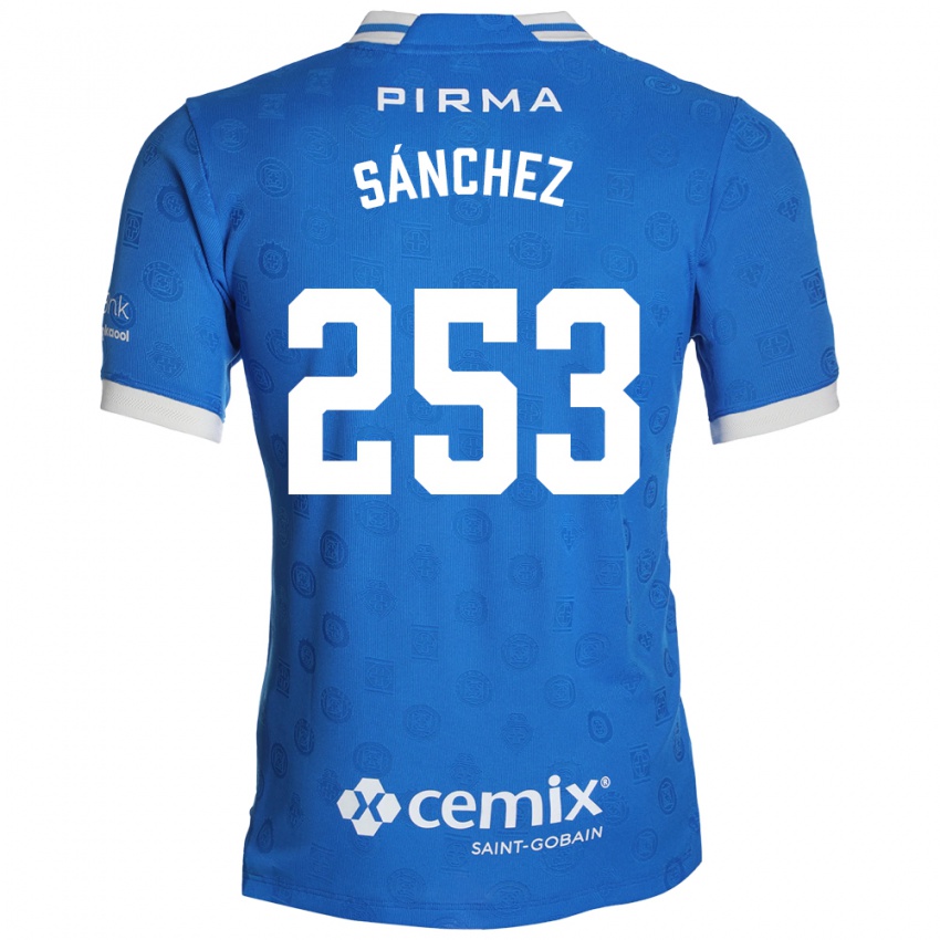 גברים Pablo Sánchez #253 כחול לבן אדום ג'רזי ביתית 2026/27 חולצה קצרה