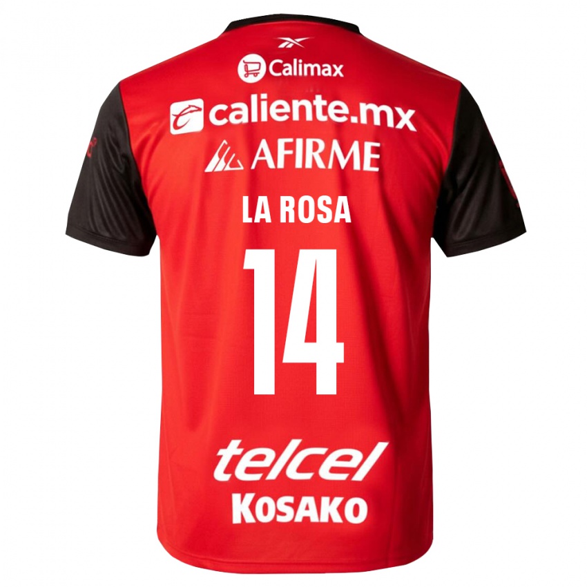 גברים Joselyn De La Rosa #14 שחור אדום ג'רזי ביתית 2026/27 חולצה קצרה