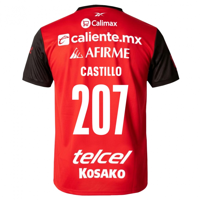 גברים Alberto Castillo #207 שחור אדום ג'רזי ביתית 2026/27 חולצה קצרה