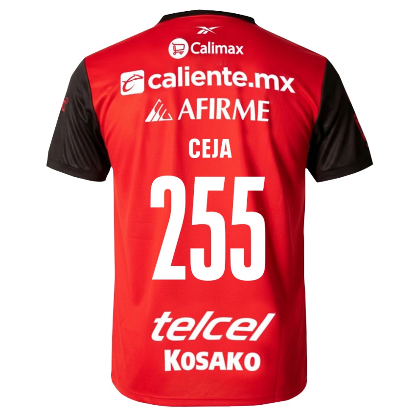 גברים Julio Ceja #255 שחור אדום ג'רזי ביתית 2026/27 חולצה קצרה