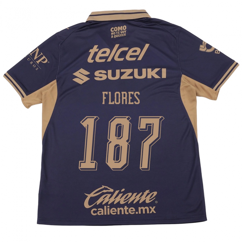 גברים Jonathan Flores #187 סגול חום ג'רזי ביתית 2026/27 חולצה קצרה