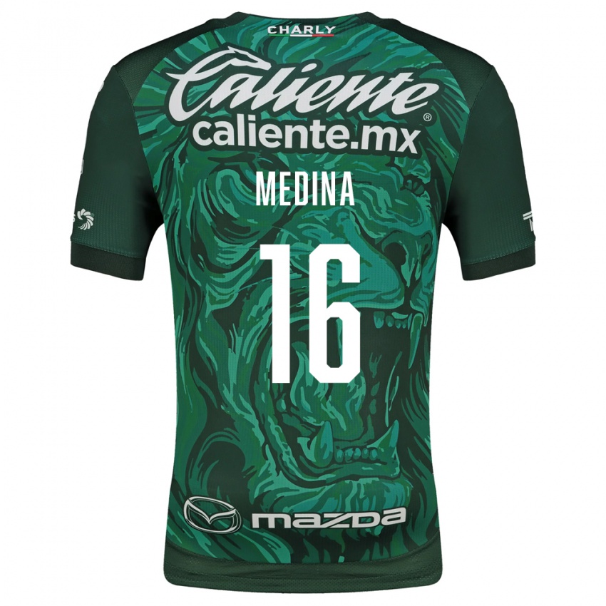 גברים Alan Medina #16 ירוק שחור ג'רזי ביתית 2026/27 חולצה קצרה