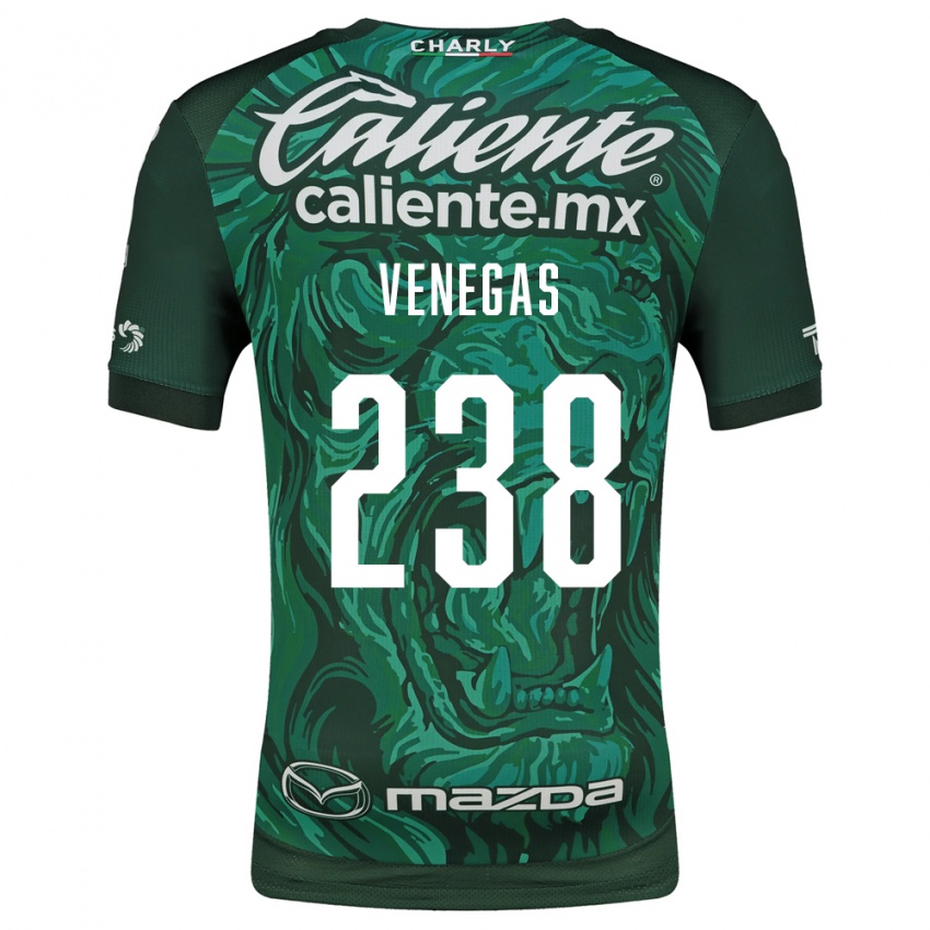 גברים Luis Venegas #238 ירוק שחור ג'רזי ביתית 2026/27 חולצה קצרה