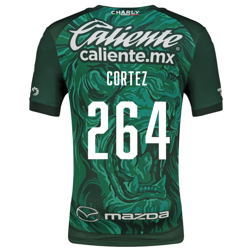 גברים Enrique Cortez #264 ירוק שחור ג'רזי ביתית 2026/27 חולצה קצרה