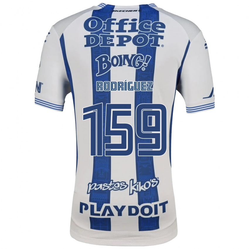 גברים Jorge Rodríguez #159 לבן כחול צי ג'רזי ביתית 2026/27 חולצה קצרה
