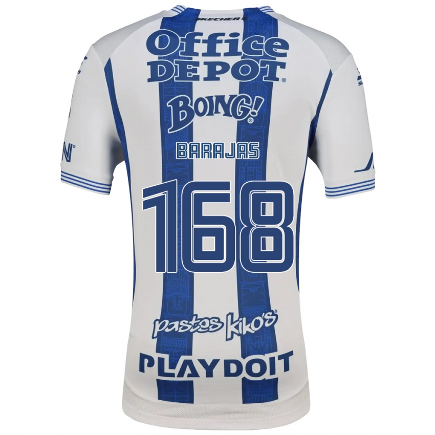 גברים Giovanni Barajas #168 לבן כחול צי ג'רזי ביתית 2026/27 חולצה קצרה