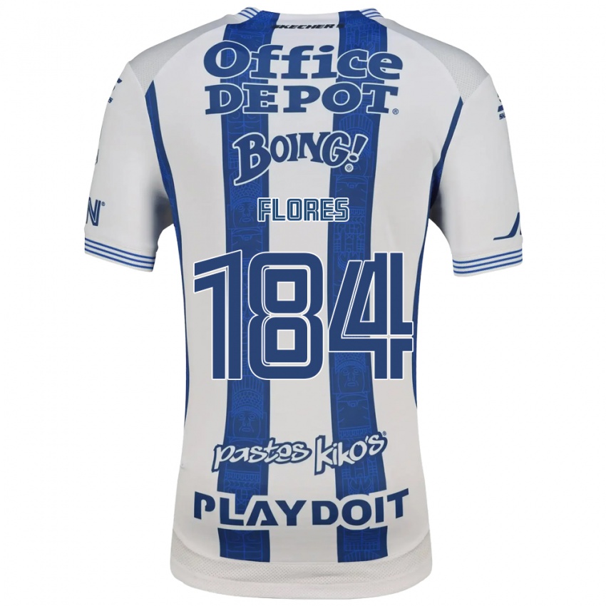גברים חאסון פלורס #184 לבן כחול צי ג'רזי ביתית 2026/27 חולצה קצרה